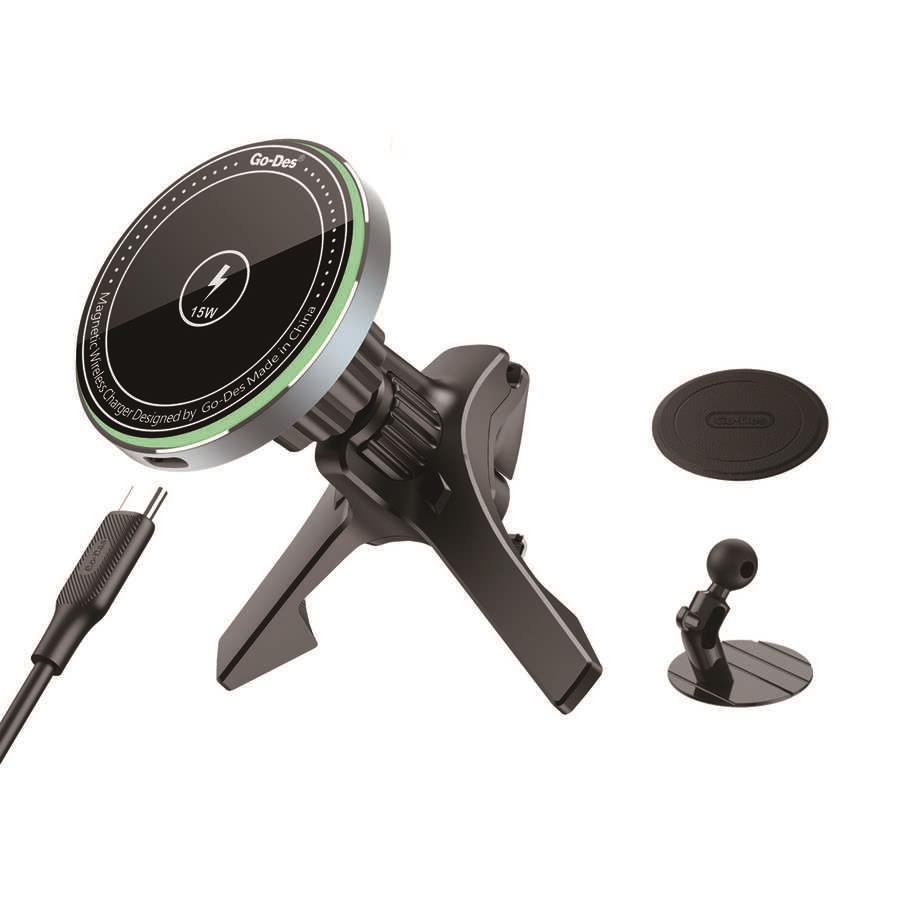 Go Des GD-WL289 Magnetik Wireless Kablosuz Şarjlı 2 in 1 Araç İçi Telefon Tutucu