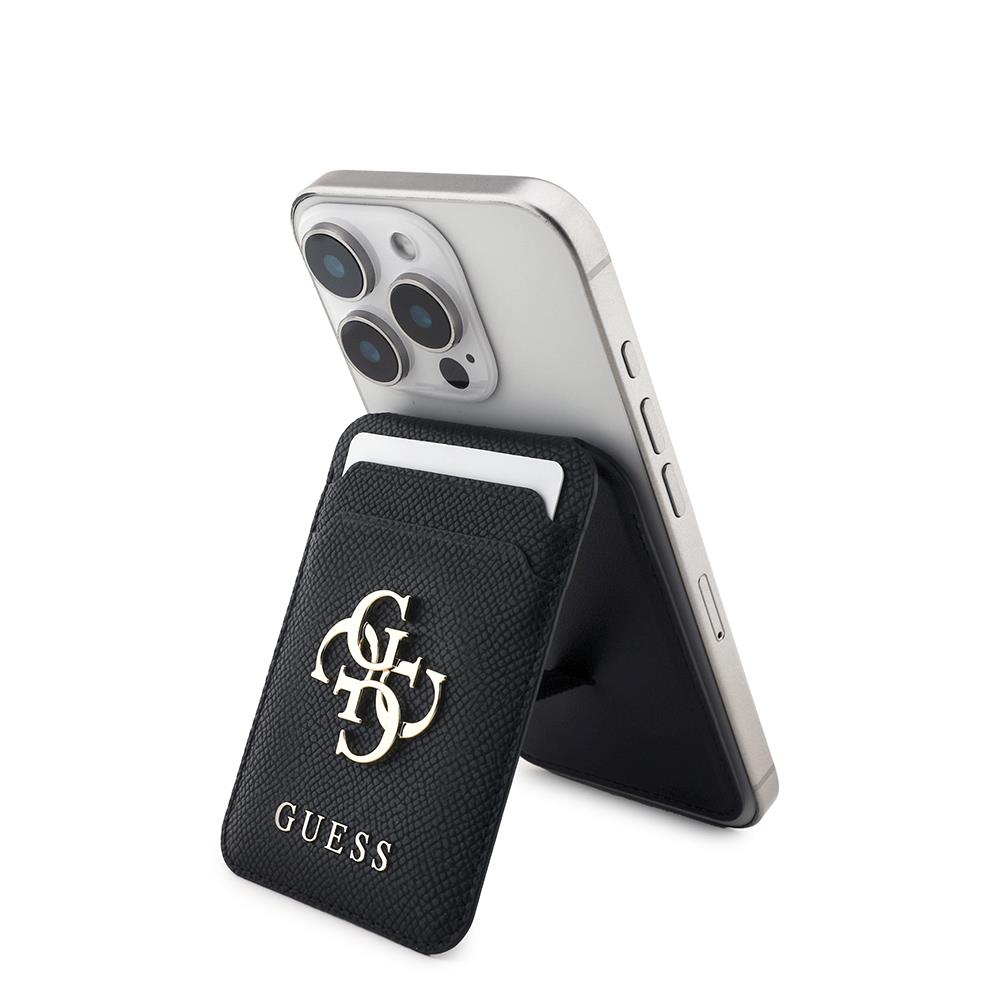 Guess Orjinal Lisanslı Metal Büyük 4G ve Yazı Logolu Standlı Magnetik Kartlık