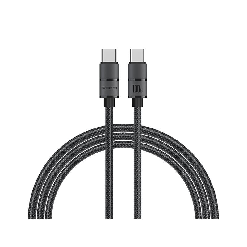 Recci RS08CCPD Warrior Serisi 100W Hızlı Şarj Özellikli Type-C To Type-C PD Kablo 1.2M
