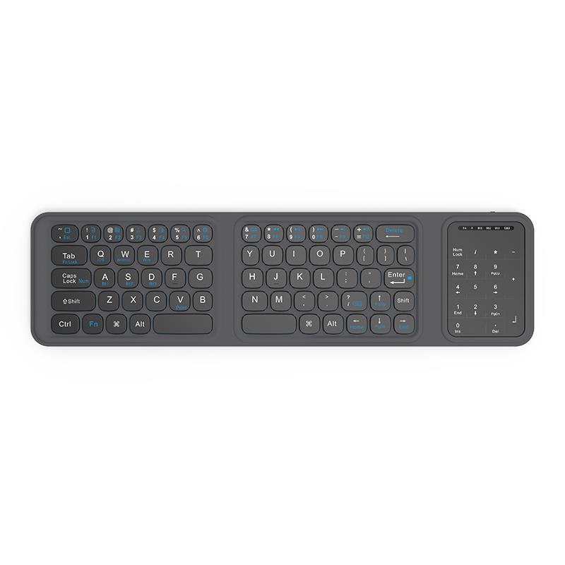 Wiwu FMK-05 iOS Android Windows Uyumlu Katlanabilir Bluetooth Kablosuz Klavye + Masaüstü Telefon Standı