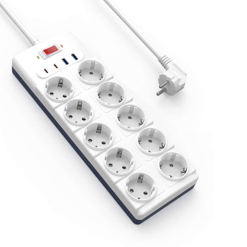 Wiwu Wi-S008 20W GaN Tech Power Strip 14 in 1 Çoklu Priz 2M