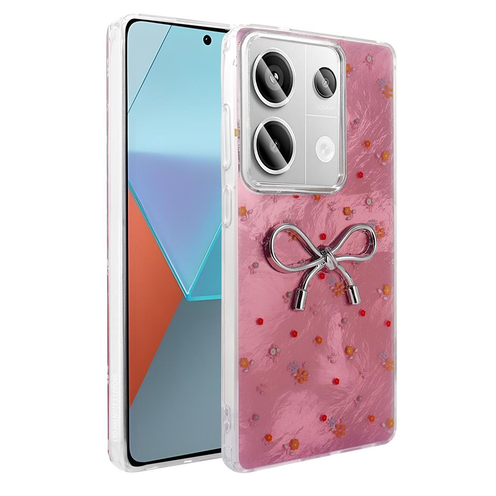 Xiaomi Redmi Note 13 Pro 4G Kılıf Kamera Korumalı Figürlü Zore Ponti Silikon Kapak