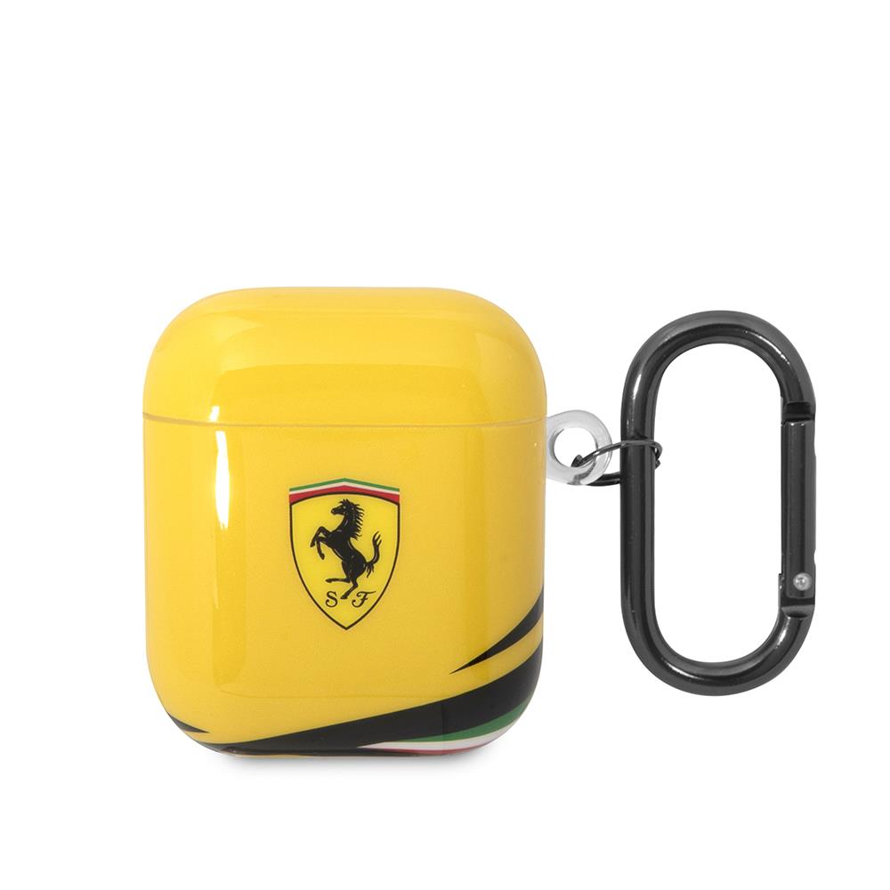 Apple Airpods Kılıf Ferrari Orjinal Lisanslı IML Baskılı Klasik Logolu TPU Kılıf