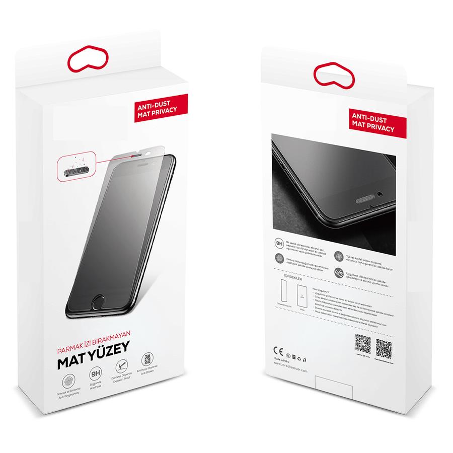 Apple iPhone 11 Zore Anti-Dust Mat Privacy Temperli Ekran Koruyucu
