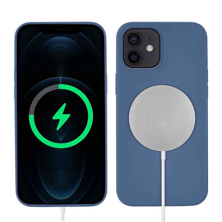 Apple iPhone 12 Kılıf Zore Silksafe Wireless Kapak
