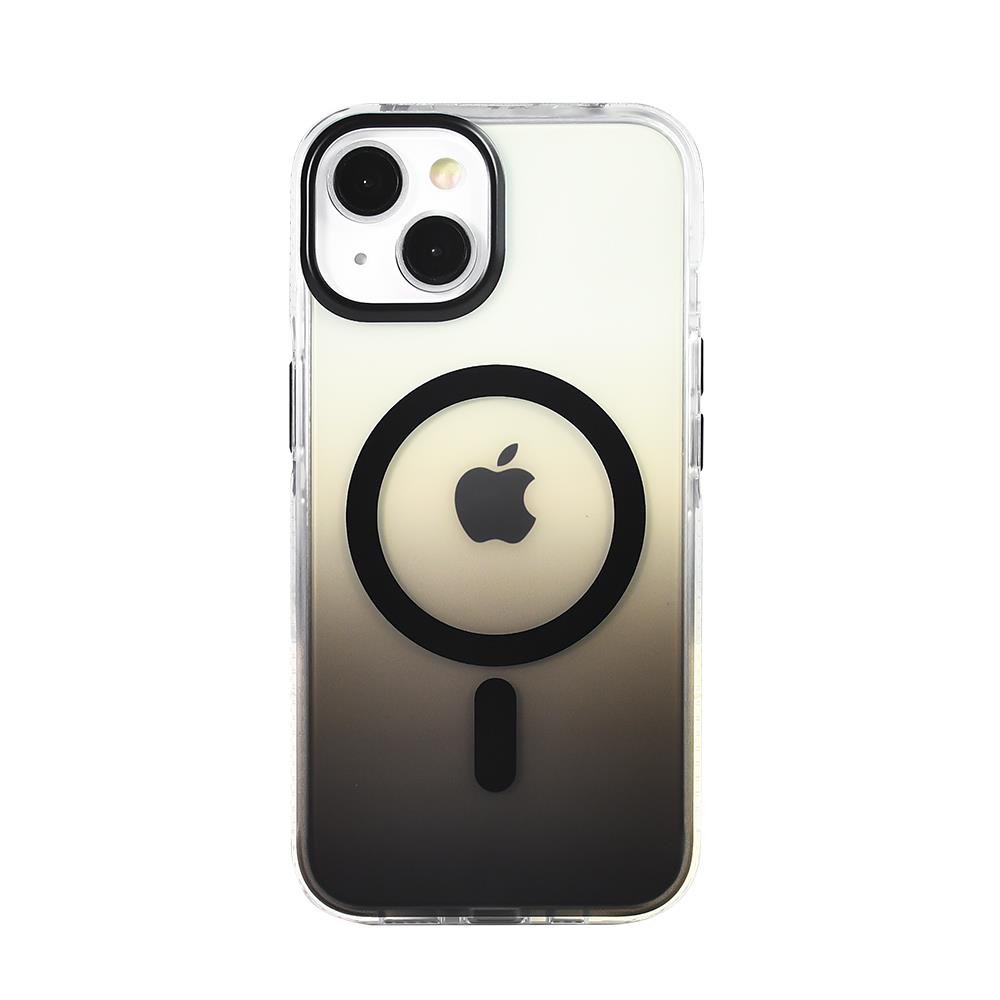 Apple iPhone 13 Kılıf M-safe Şarj Özellikli Transparan Renk Geçişli Zore Toros Kapak