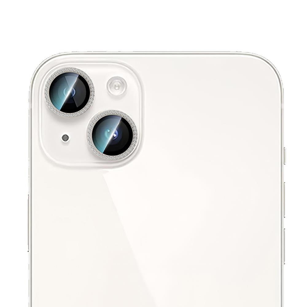 Apple iPhone 15 CaseWorld Alloy Sparkling Diamond Serisi Taşlı Lens Koruyucu
