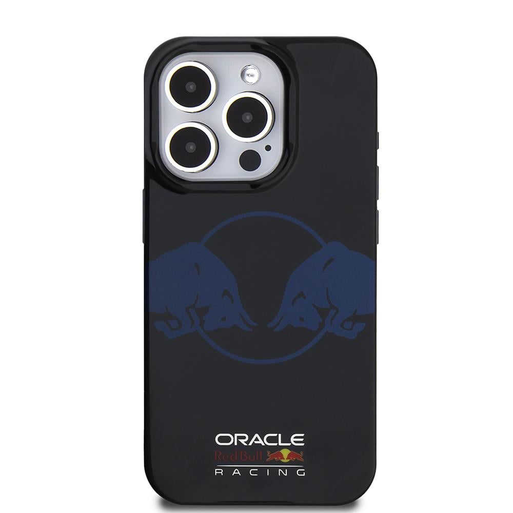Apple iPhone 15 Pro Max Kılıf Redbull Orjinal Lisanslı Magsafe Şarj Özellikli IML Çift Boğa Baskılı Sert PC  Kapak