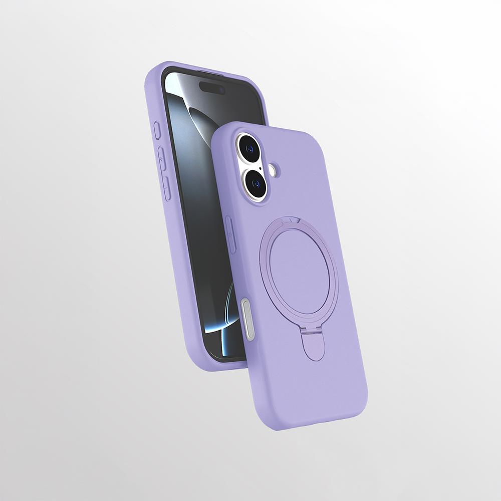 Apple iPhone 16 Plus Kılıf M-safe Şarj Özellikli Standlı Zore Samara Kapak