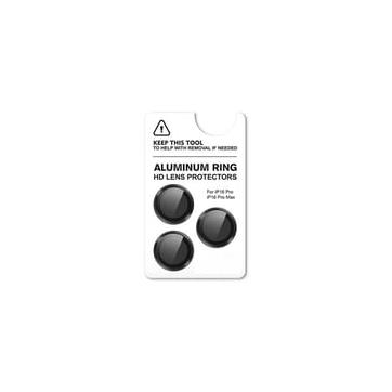 Apple iPhone 16 Pro Max Zore CL-12 Premium Safir Parmak İzi Bırakmayan Anti-Reflective Kamera Lens Koruyucu