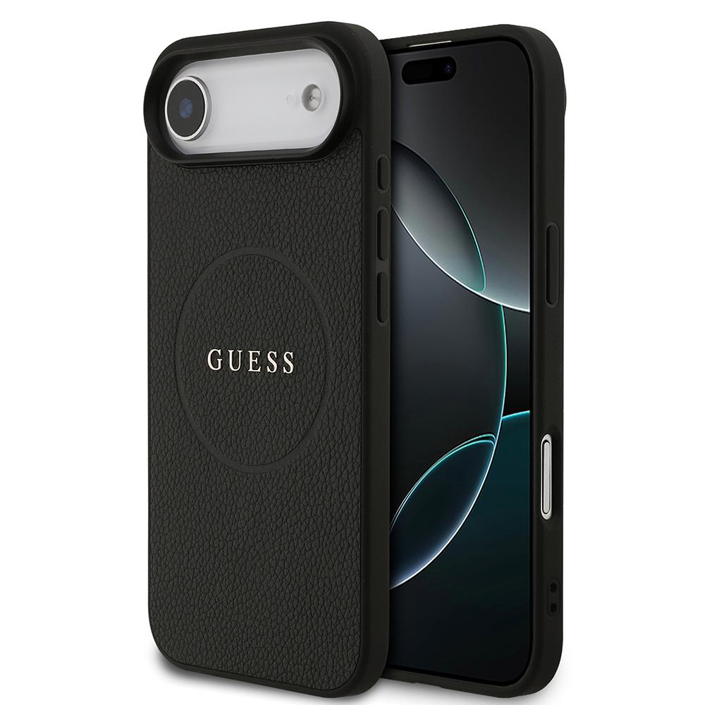 Apple iPhone 17 Air Kılıf Guess Orjinal Lisanslı M-safe Şarj Özellikli Yazı Logolu PU Deri Kapak