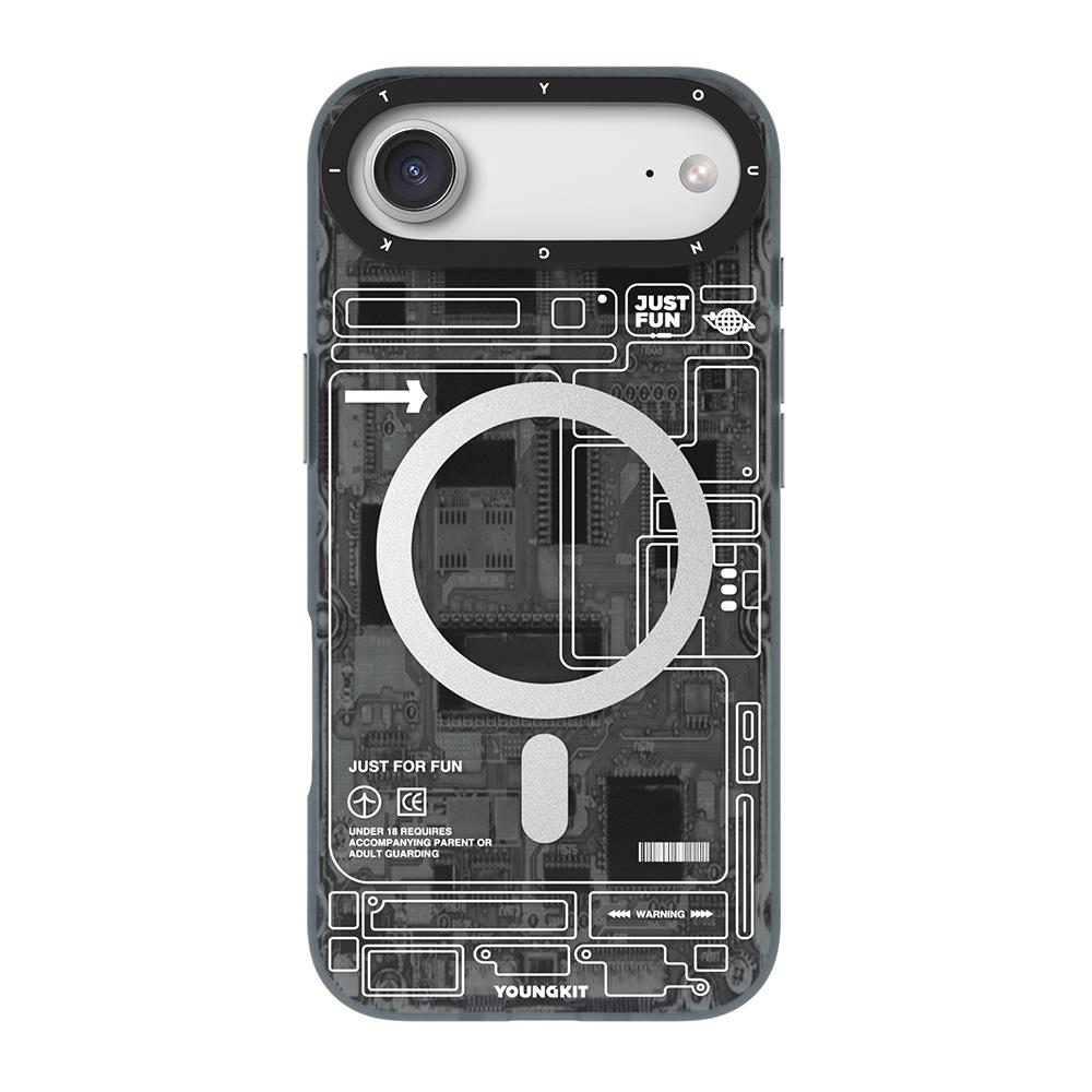 Apple iPhone 17 Air Kılıf M-safe Şarj Özellikli Kamera Denetim Butonlu Youngkit Technology Serisi Kapak