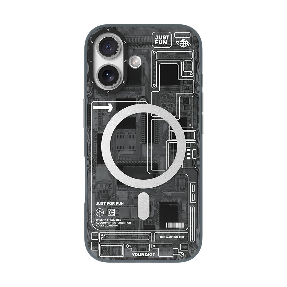 Apple iPhone 17 Kılıf M-safe Şarj Özellikli Kamera Denetim Butonlu Youngkit Technology Serisi Kapak