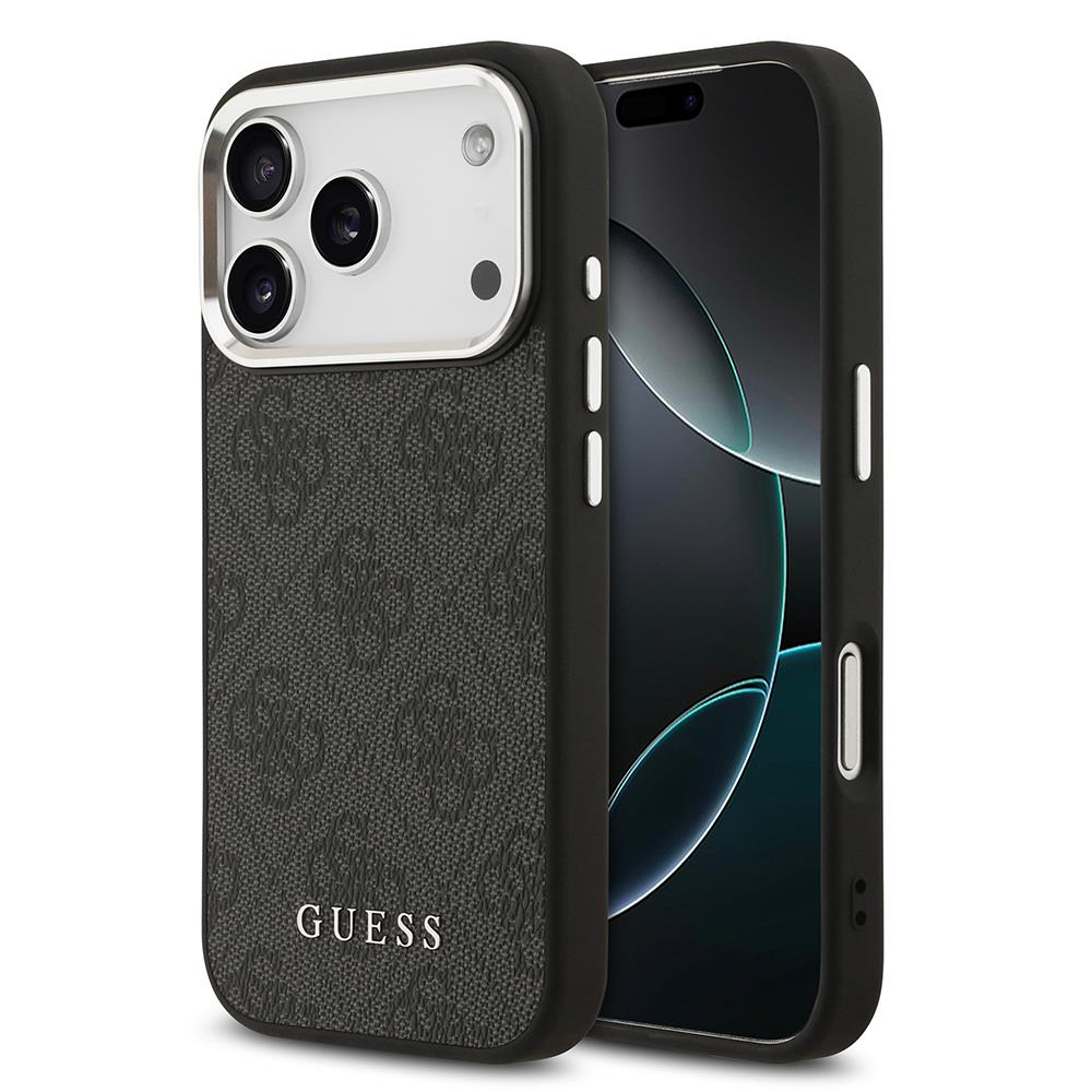 Apple iPhone 17 Pro Kılıf Guess Orjinal Lisanslı M-safe Şarj Özellikli 4G Klasik Yazı Logolu Kapak