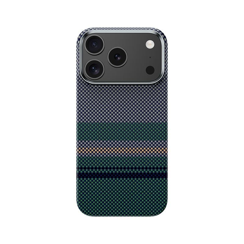 Apple iPhone 17 Pro Kılıf M-safe Şarj Özellikli Karbon Fiber Tasarımlı Benks Aurora ArmorPro Kevlar Kapak