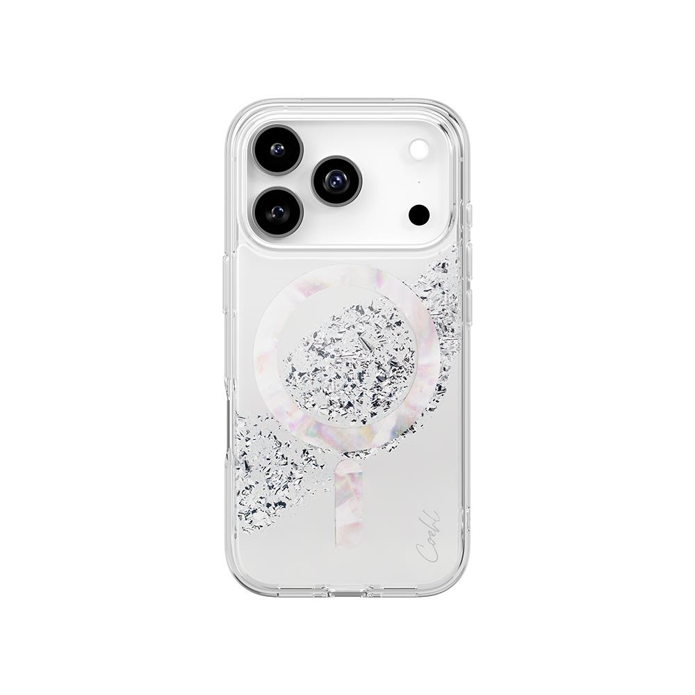 Apple iPhone 17 Pro Kılıf M-safe Şarj Parlak Kristal Desenli Coehl Crystelle Kapak