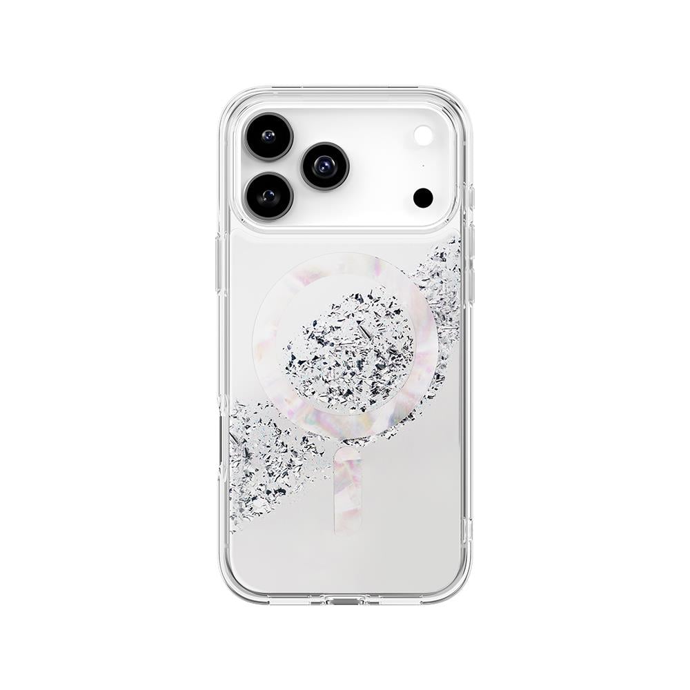 Apple iPhone 17 Pro Max Kılıf M-safe Şarj Parlak Kristal Desenli Coehl Crystelle Kapak