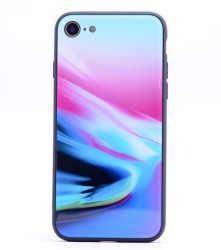 Apple iPhone SE 2022 Kılıf Zore Ebruli Cam Kapak