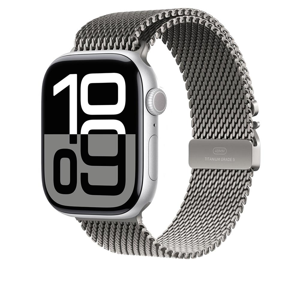 Apple Watch 44mm Zore KRD-100 Titanyum Hasır Kordon