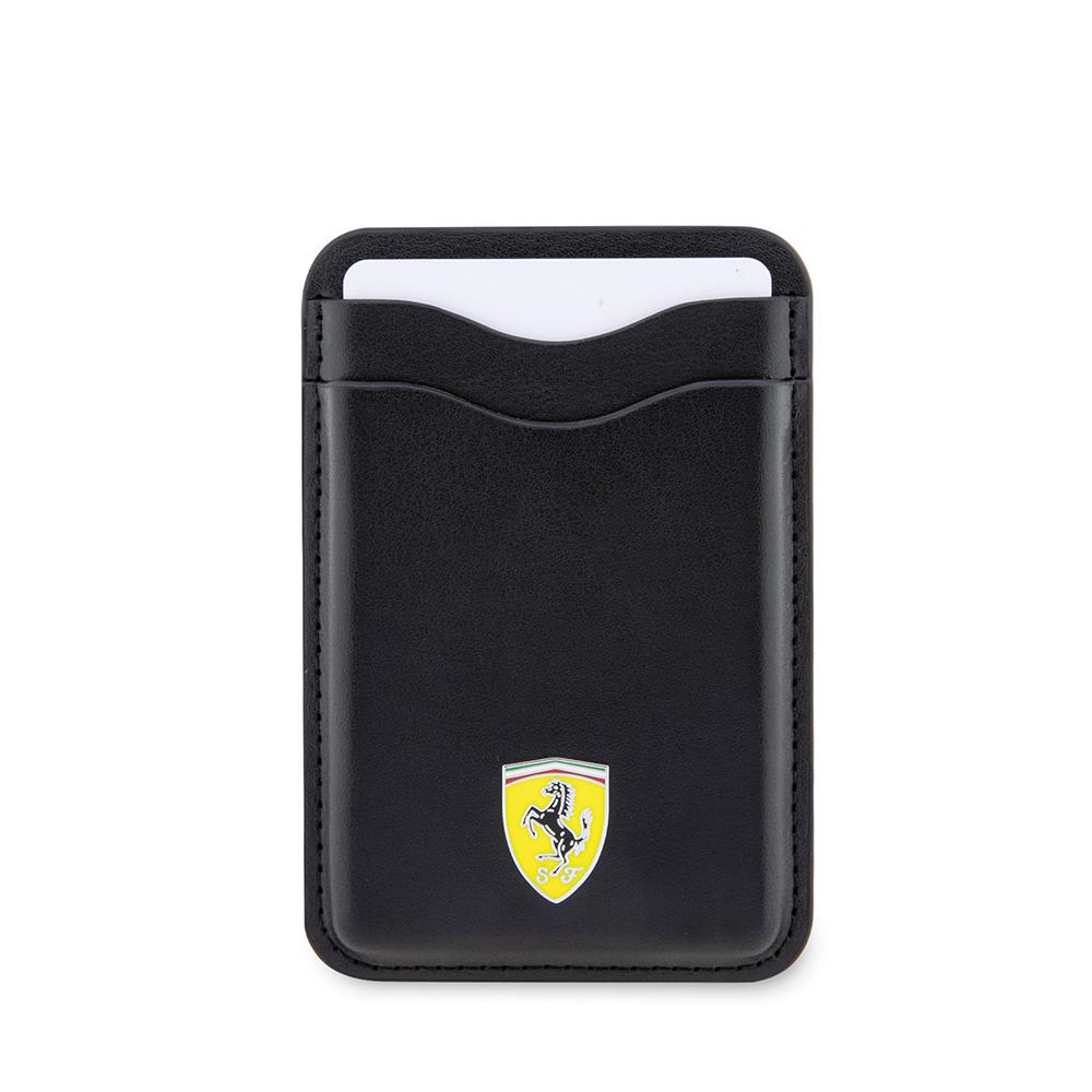 Ferrari Orjinal Lisanslı Magnetik Metal Logolu PU Deri Kartlık