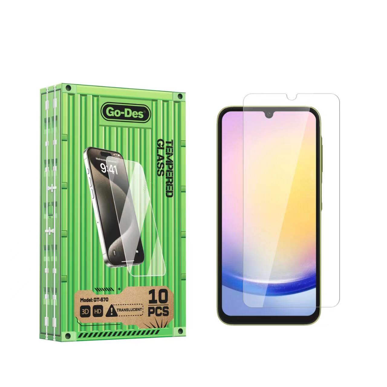 Galaxy A25 Go Des Parmak İzi Bırakmayan 9H Oleofobik Bom Glass Ekran Koruyucu 10'lu Paket