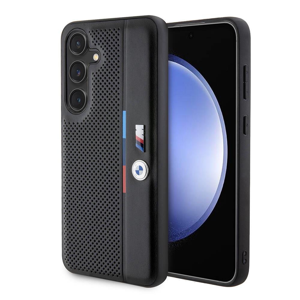 Galaxy S24 Kılıf BMW Orjinal Lisanslı M Logolu Üç Renk Çizgili Motorsport Circle Kapak