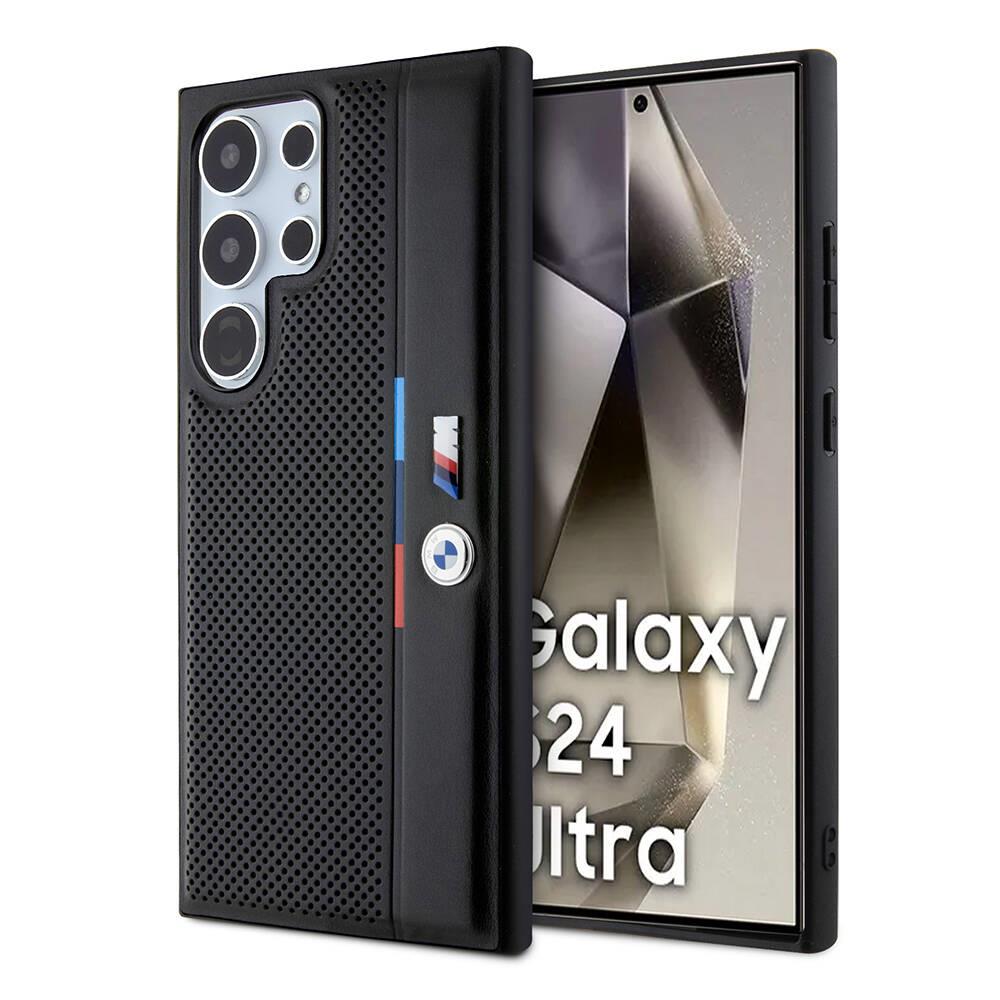 Galaxy S24 Ultra Kılıf BMW Orjinal Lisanslı M Logolu Üç Renk Çizgili Motorsport Circle Kapak