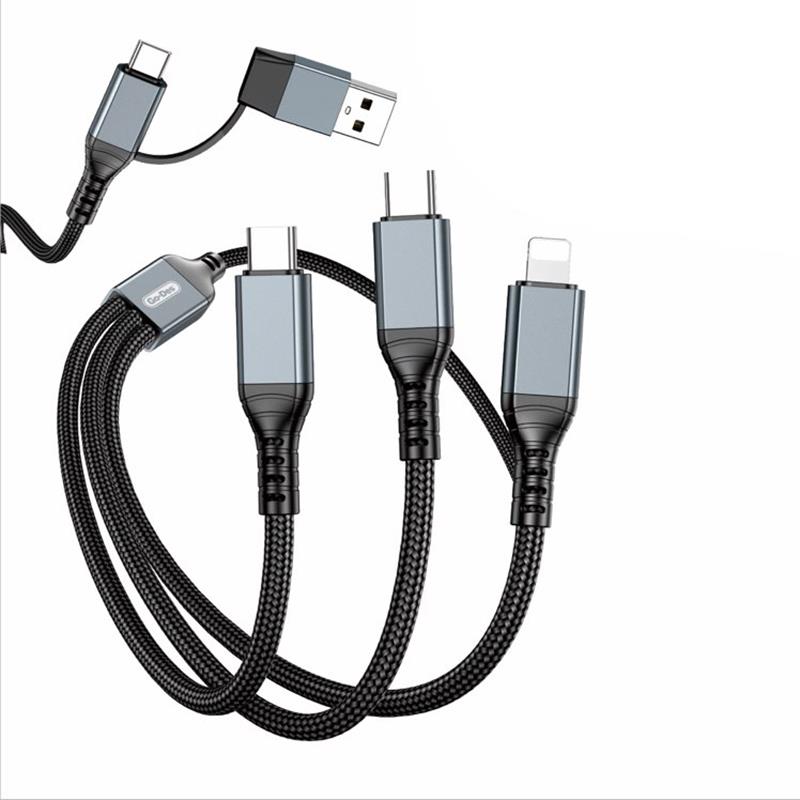 Go Des GD-UC806 3in2 Lightning – Type-C – Type-C Hızlı Şarj Kablosu 100W 1M