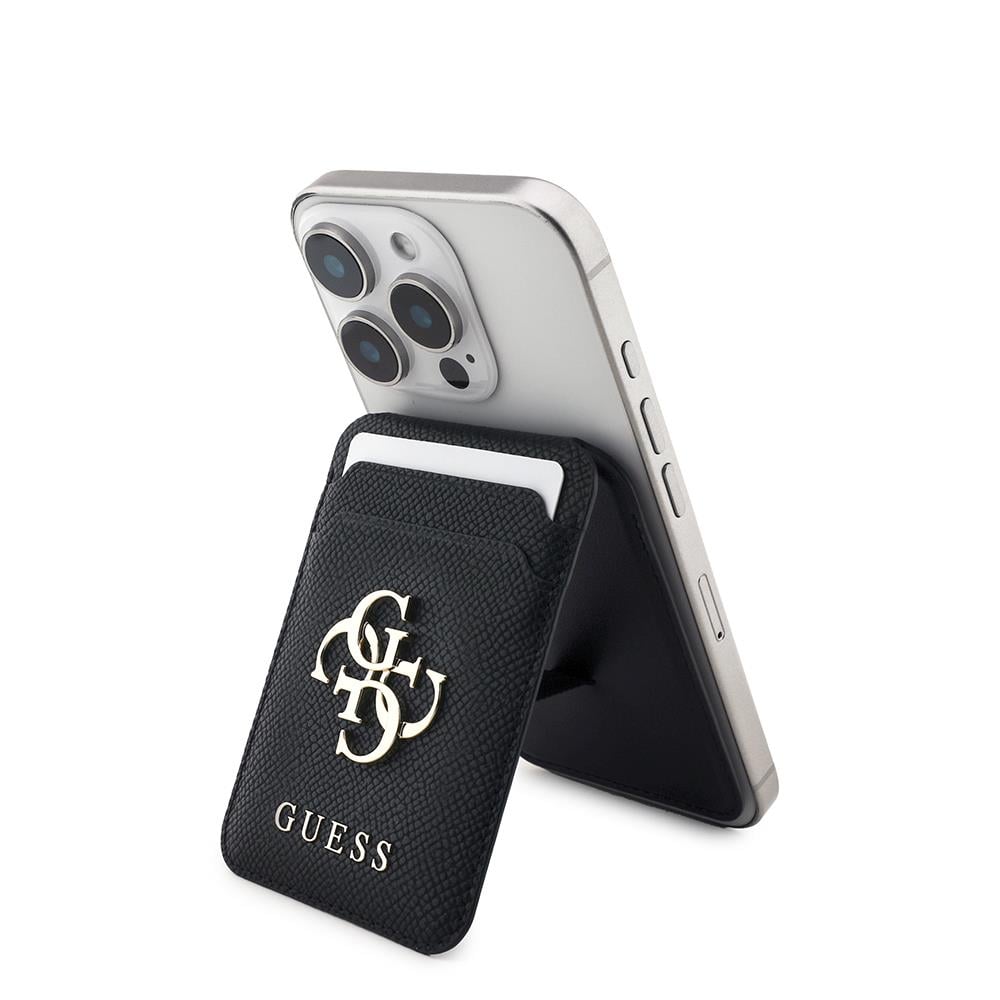 Guess Orjinal Lisanslı Metal Büyük 4G ve Yazı Logolu Standlı Magnetik Kartlık