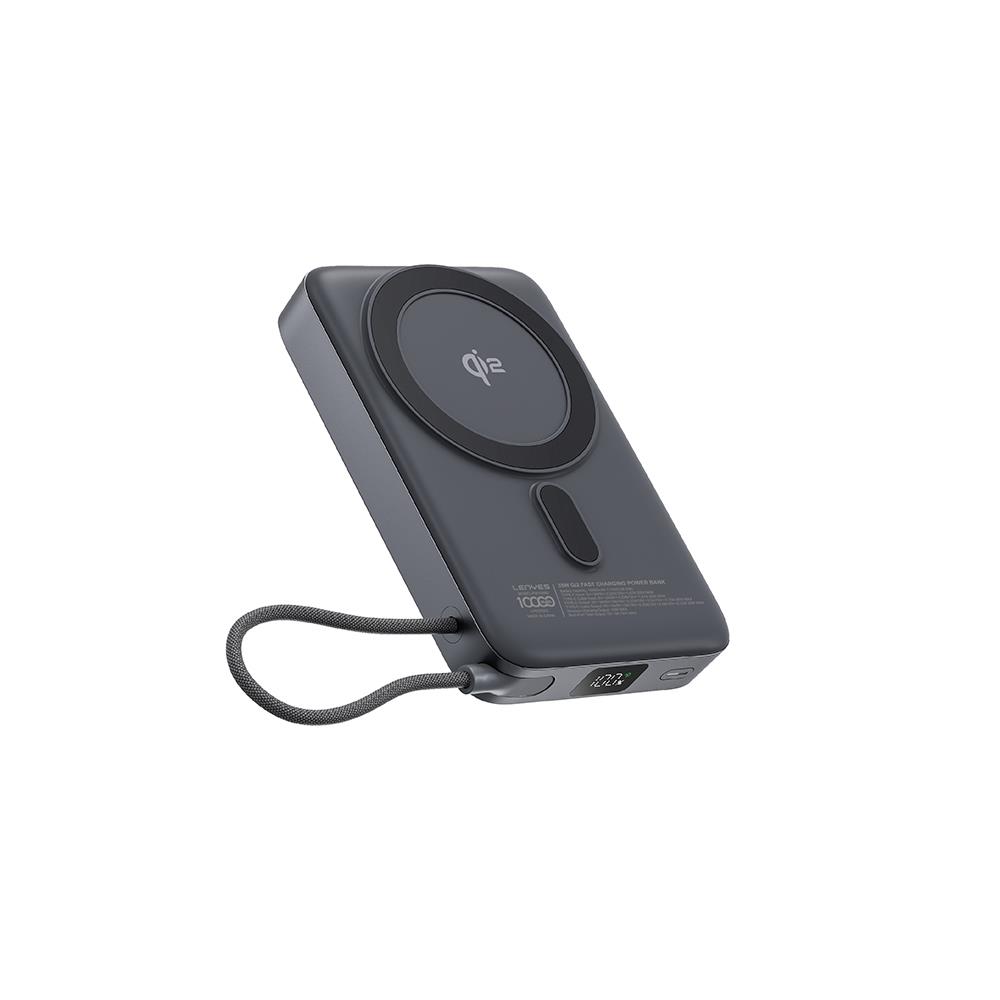 Lenyes PW1009D PD 35W Qi2 Teknolojili Type-C Kablolu Standlı Wireless Powerbank 15W 10000mAh