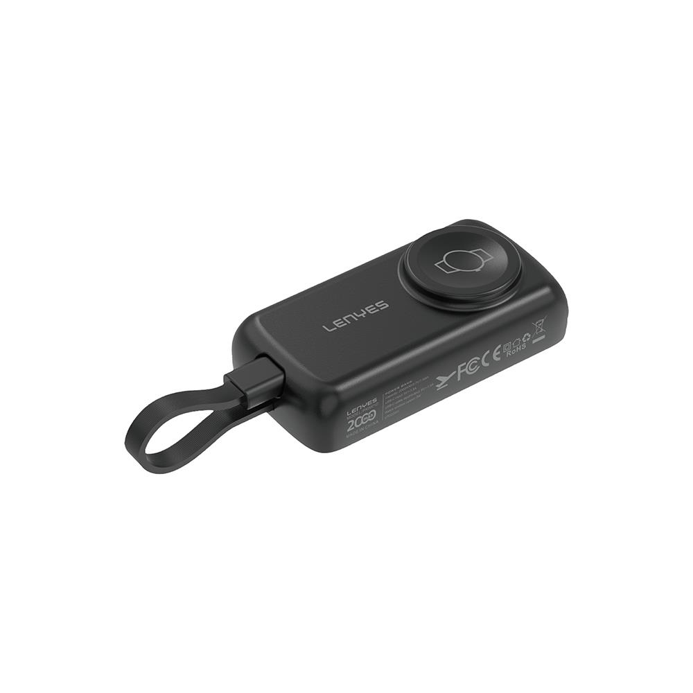 Lenyes PX0001D Akıllı Saat Kablosuz Şarj Özellikli Taşınabilir Type-C Kablolu Powerbank 2000mAh 2W