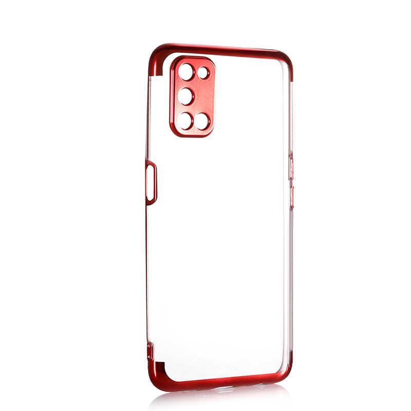 Oppo A72 Kılıf Zore Dört Köşeli Lazer Silikon Kapak