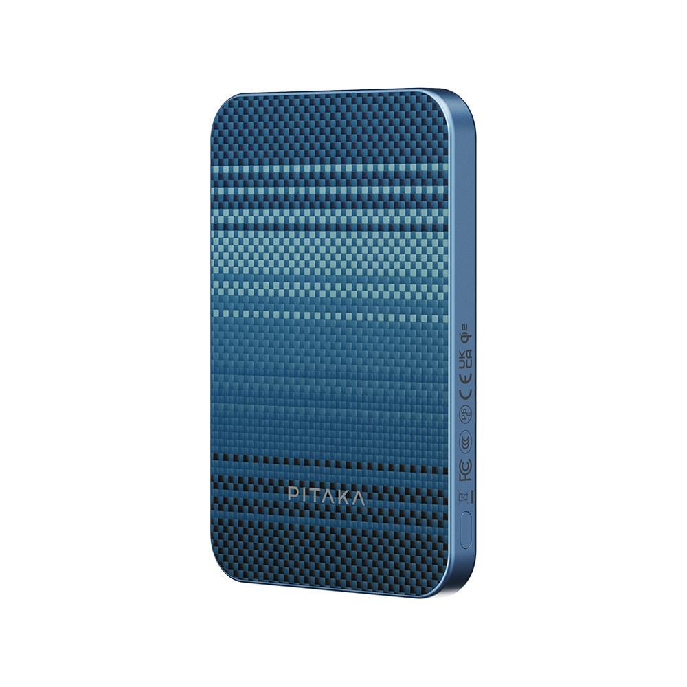 Pitaka Tactile Woven Qi2 Şarj Teknolojili Aramid Fiber M-Safe Powerbank 10W 5000mAh