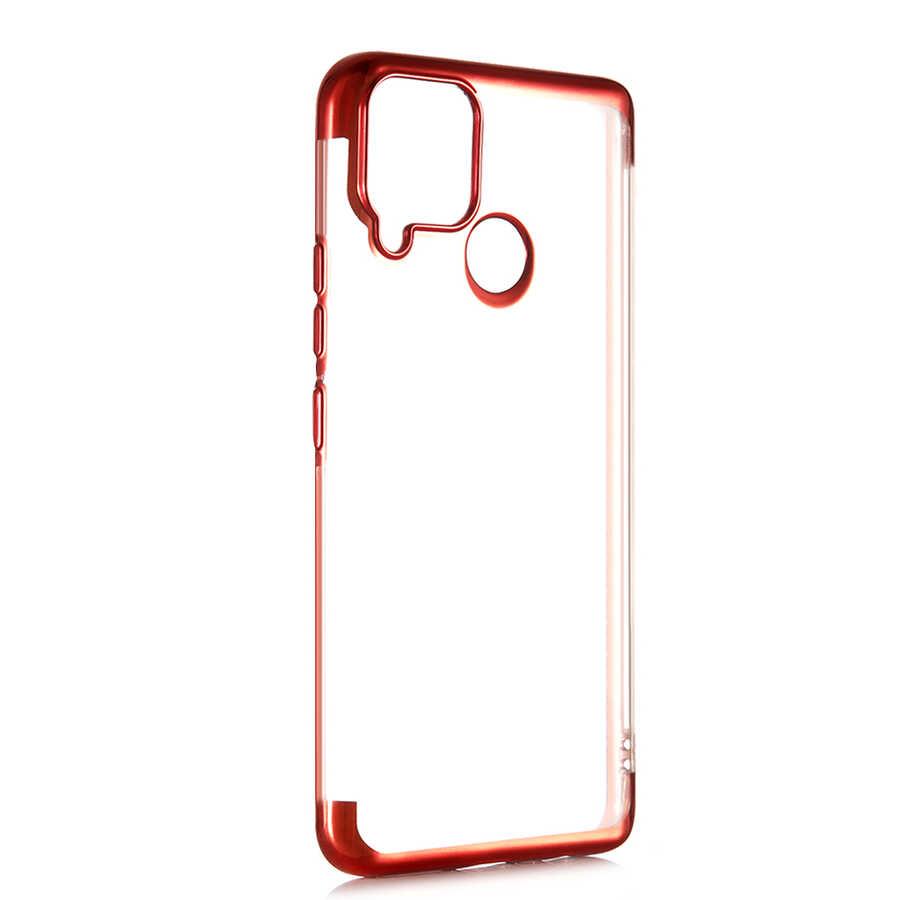 Realme C15 Kılıf Zore Dört Köşeli Lazer Silikon Kapak