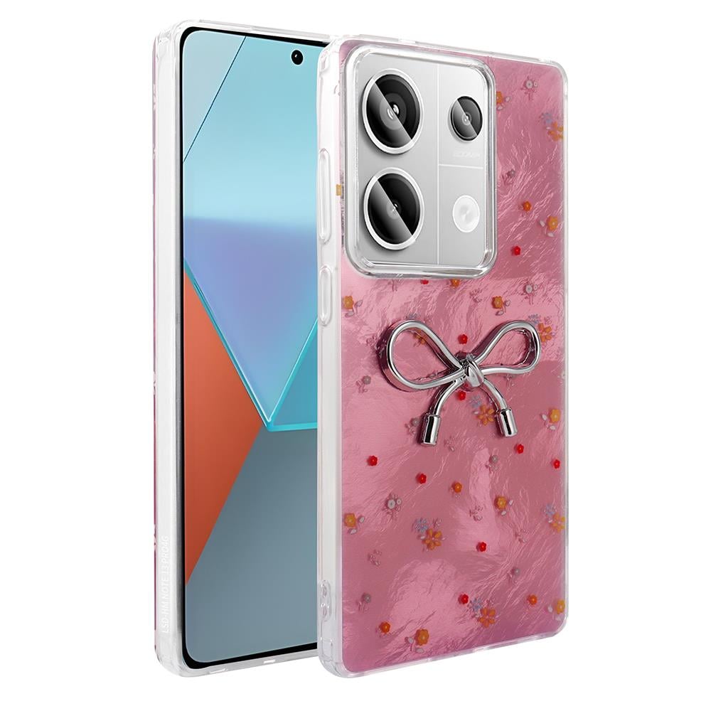 Xiaomi Redmi Note 13 Pro 4G Kılıf Kamera Korumalı Figürlü Zore Ponti Silikon Kapak