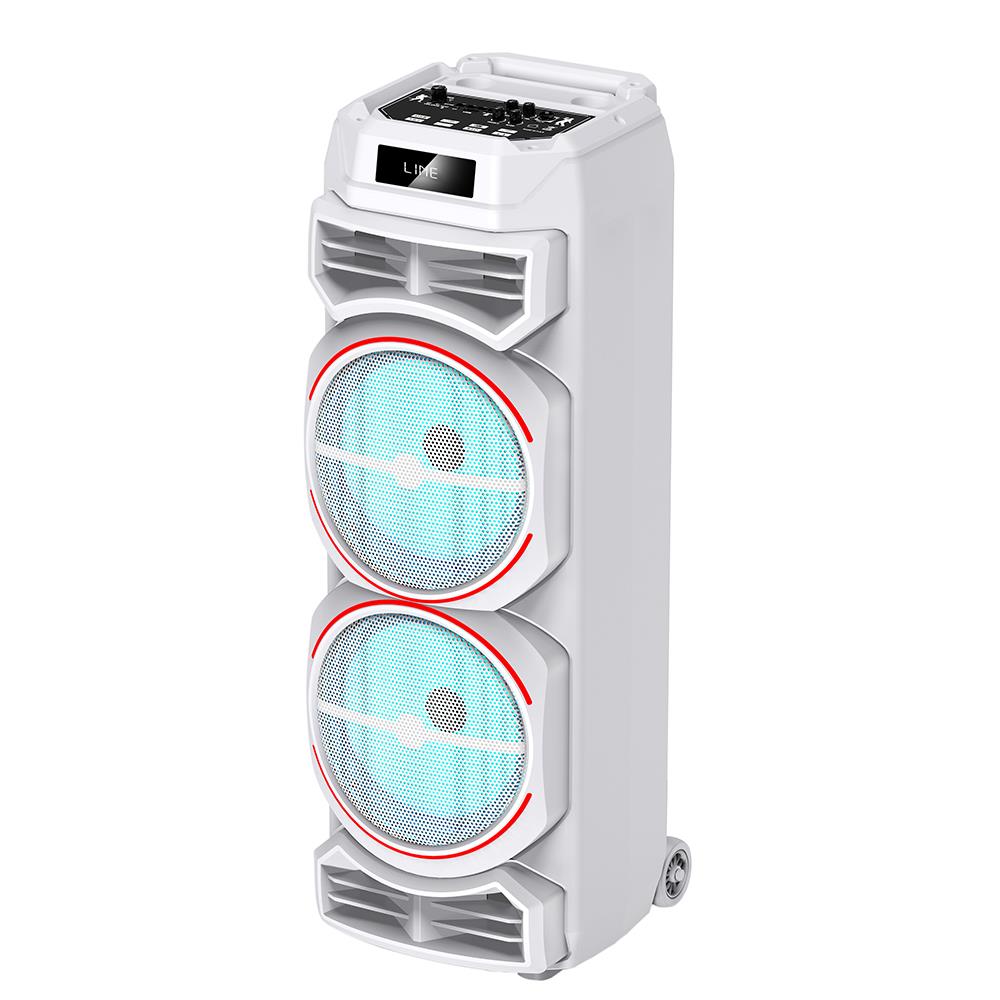 Zore GD-2828 Dijital LED Göstergeli Mikrofonlu RGB TWS Çift 8 inç Stereo Bass Kablosuz Karaoke Hoparlör