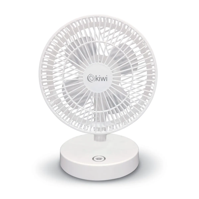 KFAN-7607 Şarjlı Masa Vantilatörü – 18 cm, 3 Hız Ayarı, Ayarlanabilir Başlık, USB Şarjlı