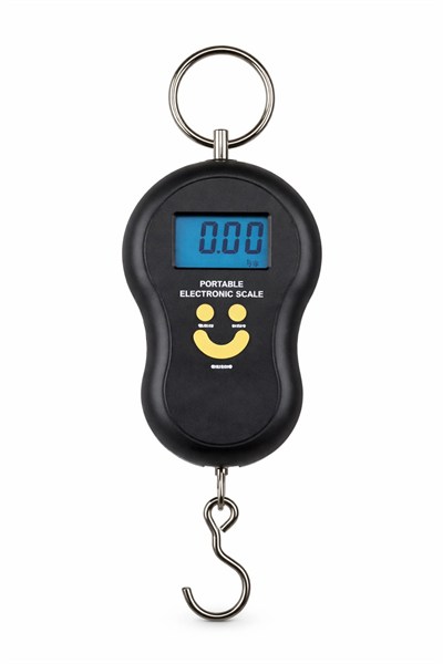 Basarideri Dijital El Tipi Bagaj Tartısı 50 KG Hassas LCD Ekranlı Valiz Tartısı (Renk Seçenekli) Siyah