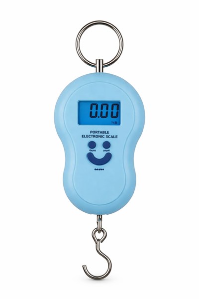 Basarideri Dijital El Tipi Bagaj Tartısı 50 KG Hassas LCD Ekranlı Valiz Tartısı (Renk Seçenekli) Mavi