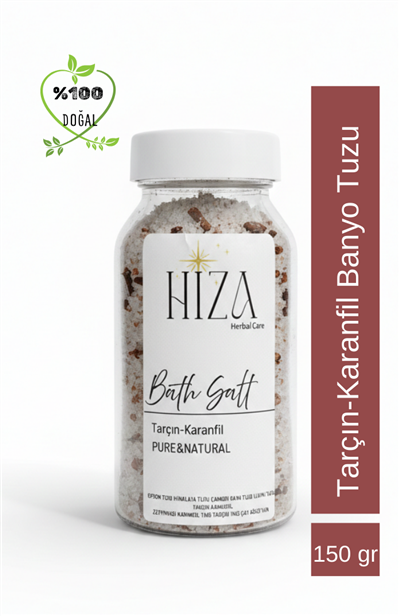 DOĞAL YAĞ İÇERİKLİ TARÇIN KARANFİL BANYO TUZU 150 GR  150 GR