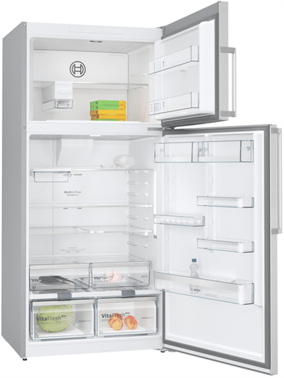Serie 6 Üstten Donduruculu Buzdolabı 186 x 86 cm Kolay temizlenebilir Inox, Total No Frost   KDN86AIE0N