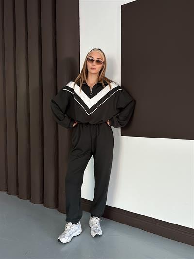 Kadın Modal Ultra Soft Sweet Jogger Örme Pantolon Takım Antrasit