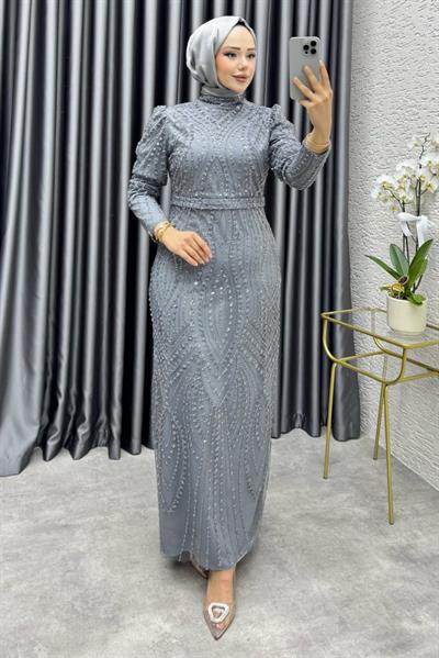 Ayliz Tasarım Kalem Abiye 6650 Gri
