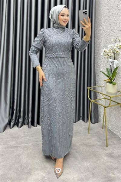 Ayliz Tasarım Kalem Abiye 6650 Gri