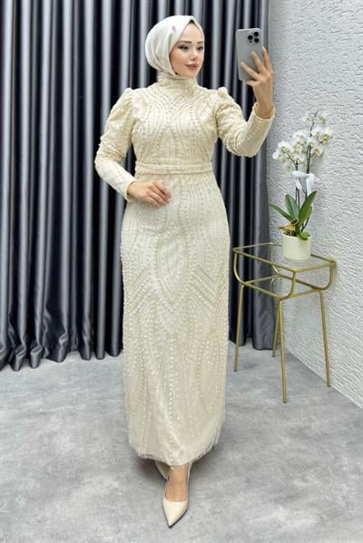 Ayliz Tasarım Kalem Abiye 6650 Krem