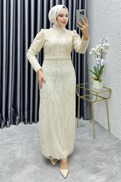 Ayliz Tasarım Kalem Abiye 6650 Krem