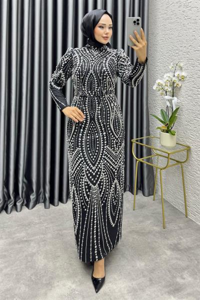 Ayliz Tasarım Kalem Abiye 6650 Siyah & Gümüş