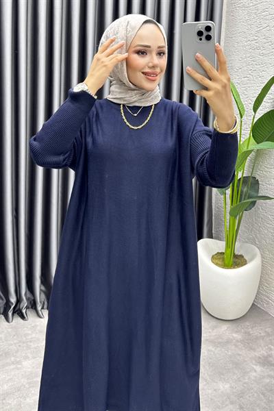 Basic Salaş Triko Tunik 2096 Lacivert