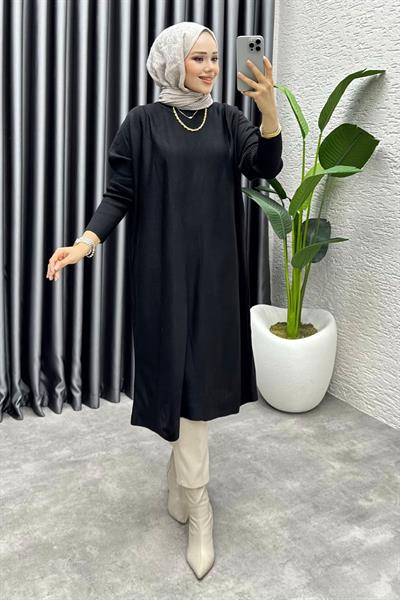 Basic Salaş Triko Tunik 2096 Siyah