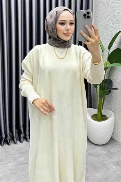 Basic Salaş Triko Tunik 2096 Vizon